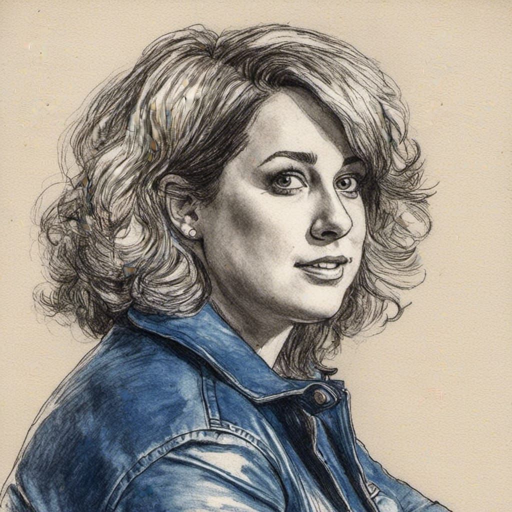 Intense Woman Portrait in Style of Goya