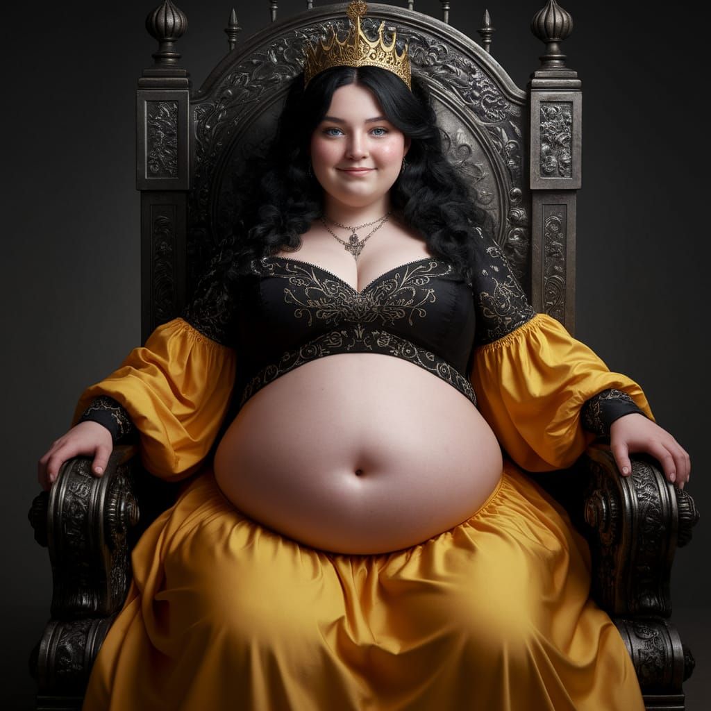 Regal Queen Seated on the Iron Throne