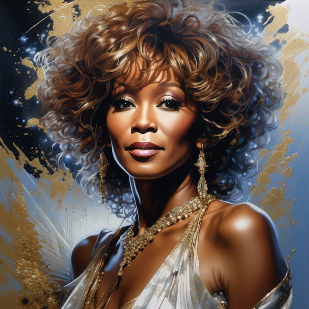 Hyperreal Portrait of Whitney Houston