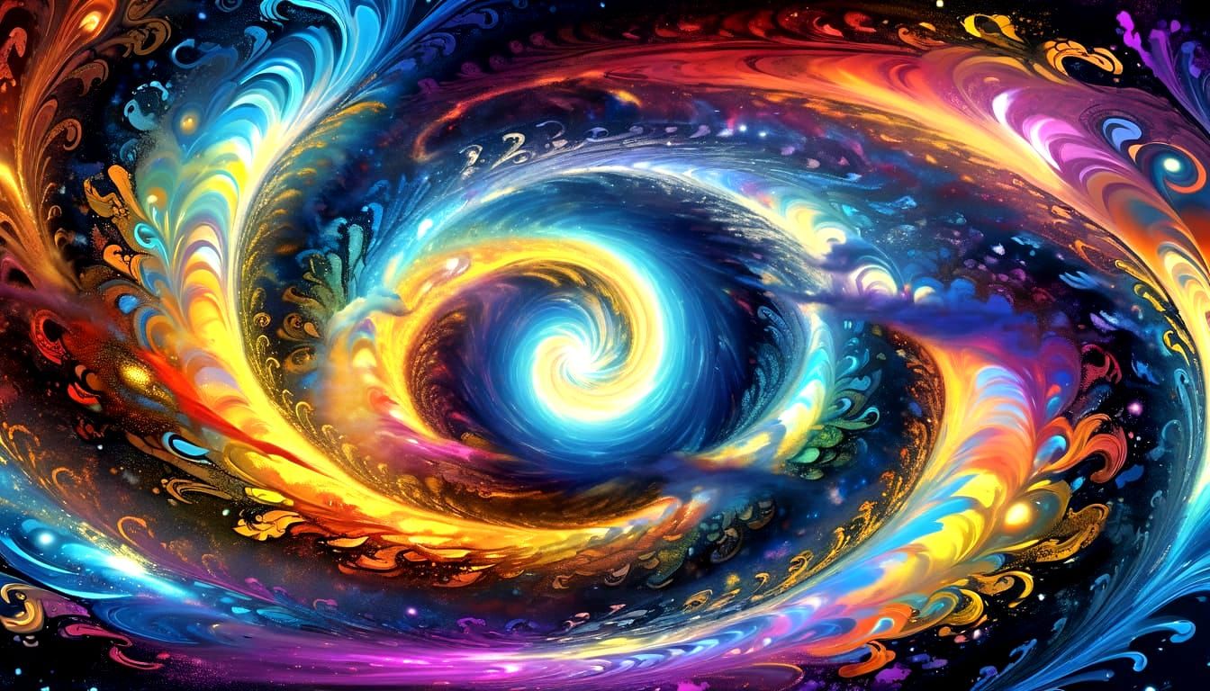 Cosmic Vortex Maelstroms with Plasma Streams and Star Arcs