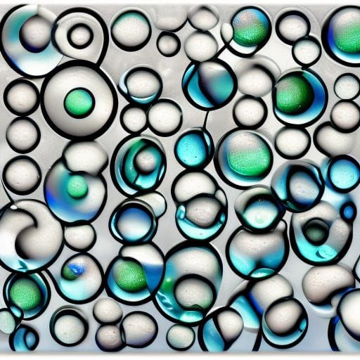Abstract Cracked Glass Circles: Diamond Painting Art