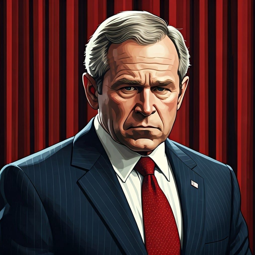 Satirical Politician in Editorial Cartoon Style