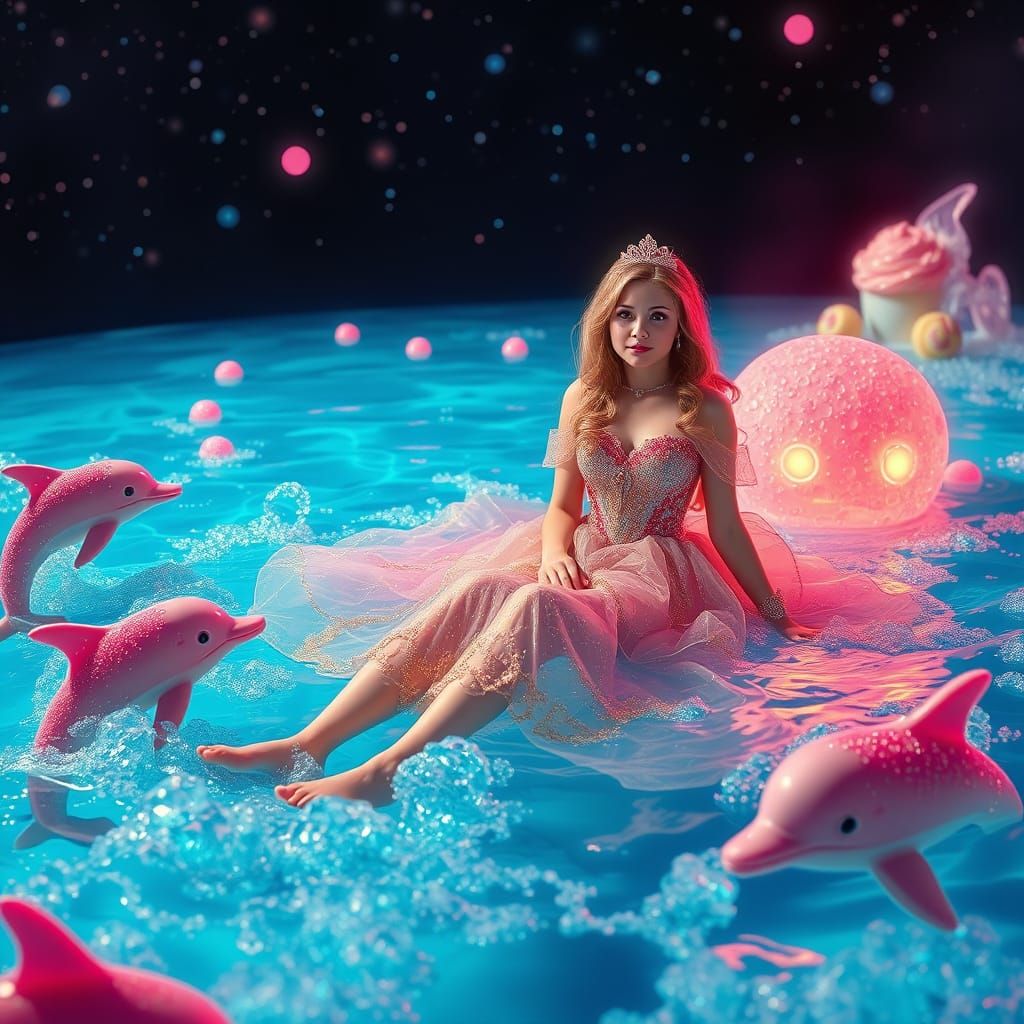 Woman on Soda Sea: Pop Surrealism, Miyazaki and Neon