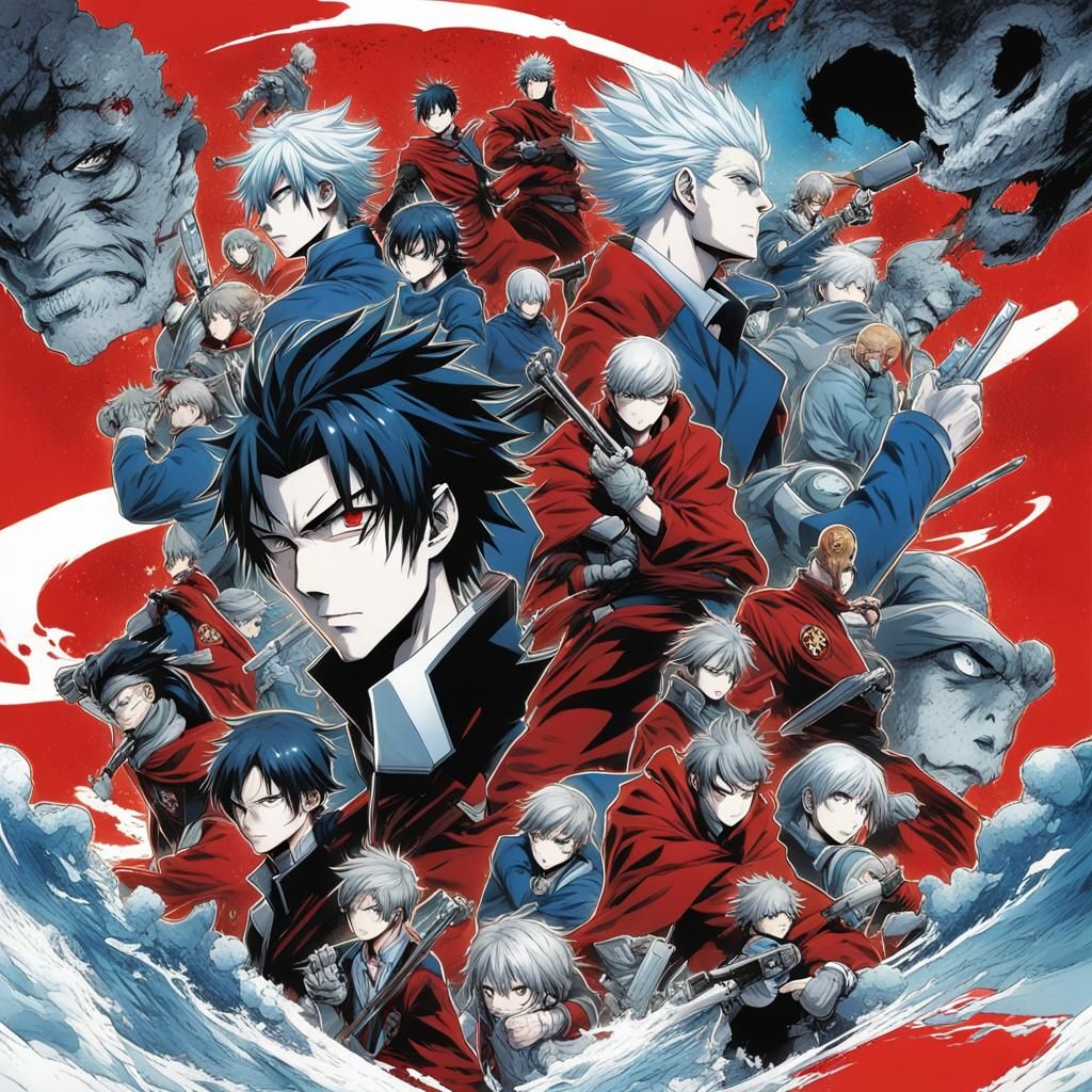 Shonen Manga Comic Cover with Androgynous Hero