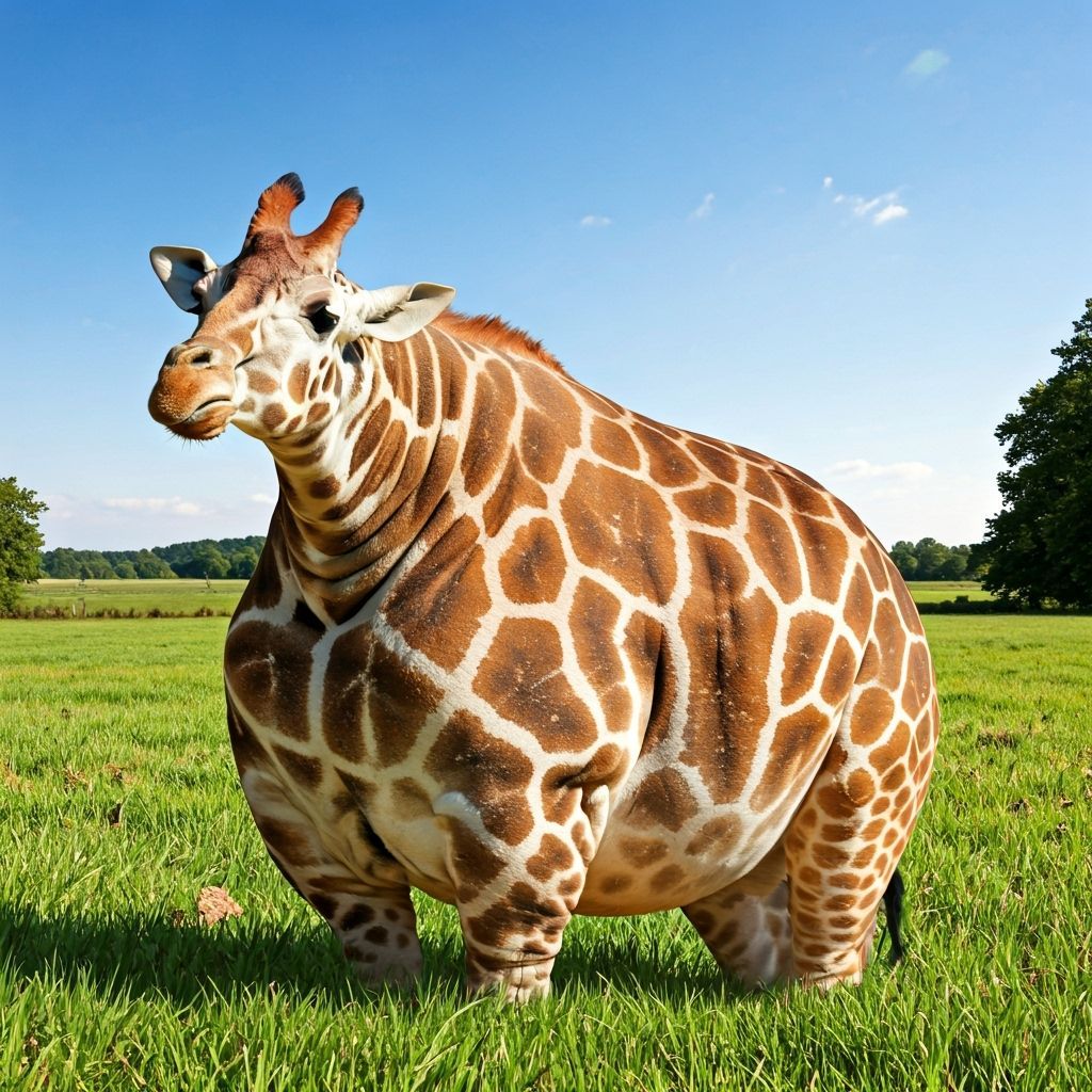 Obese Giraffe Cursed Photo