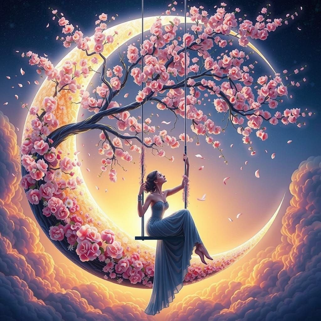 Enchanting Cherry Blossom Dreamscape in Hyper-Realistic Styl...