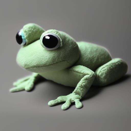 Adorable Frog Plushie Under Christmas Tree