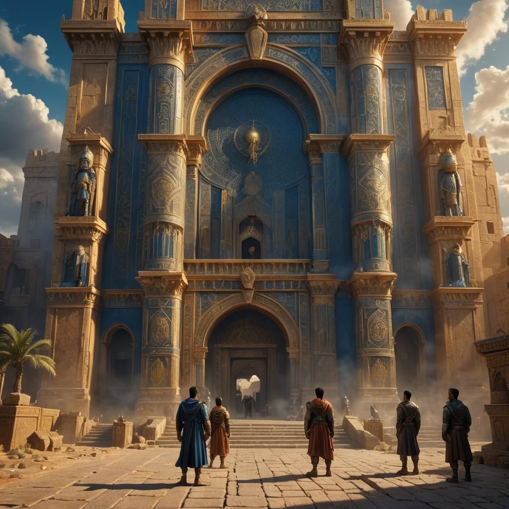 Daniel Before Nebuchadnezzar's Palace: A Matte Painting
