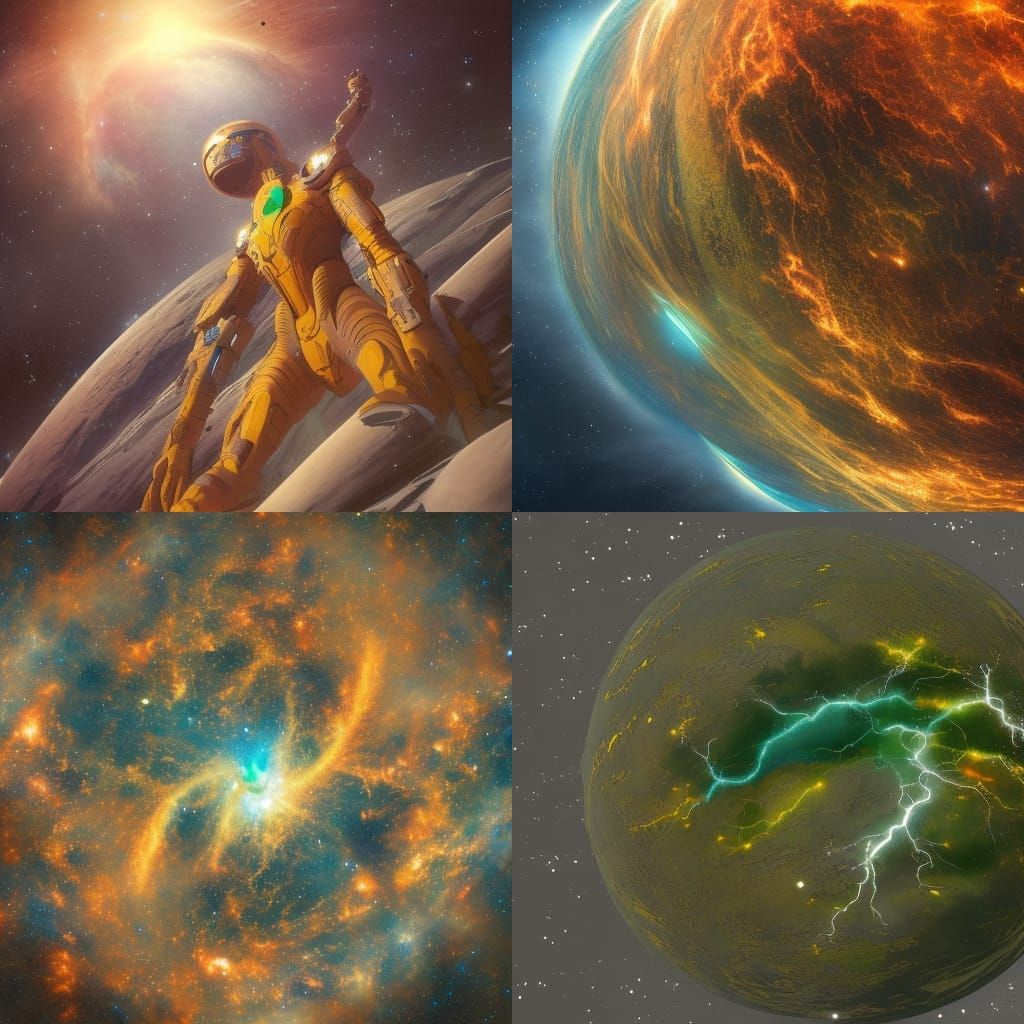 Detailed Planet Concept Art in Art Nouveau Style