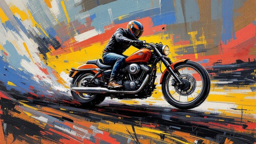 Energetic Stormscape in Expressive Abstraction