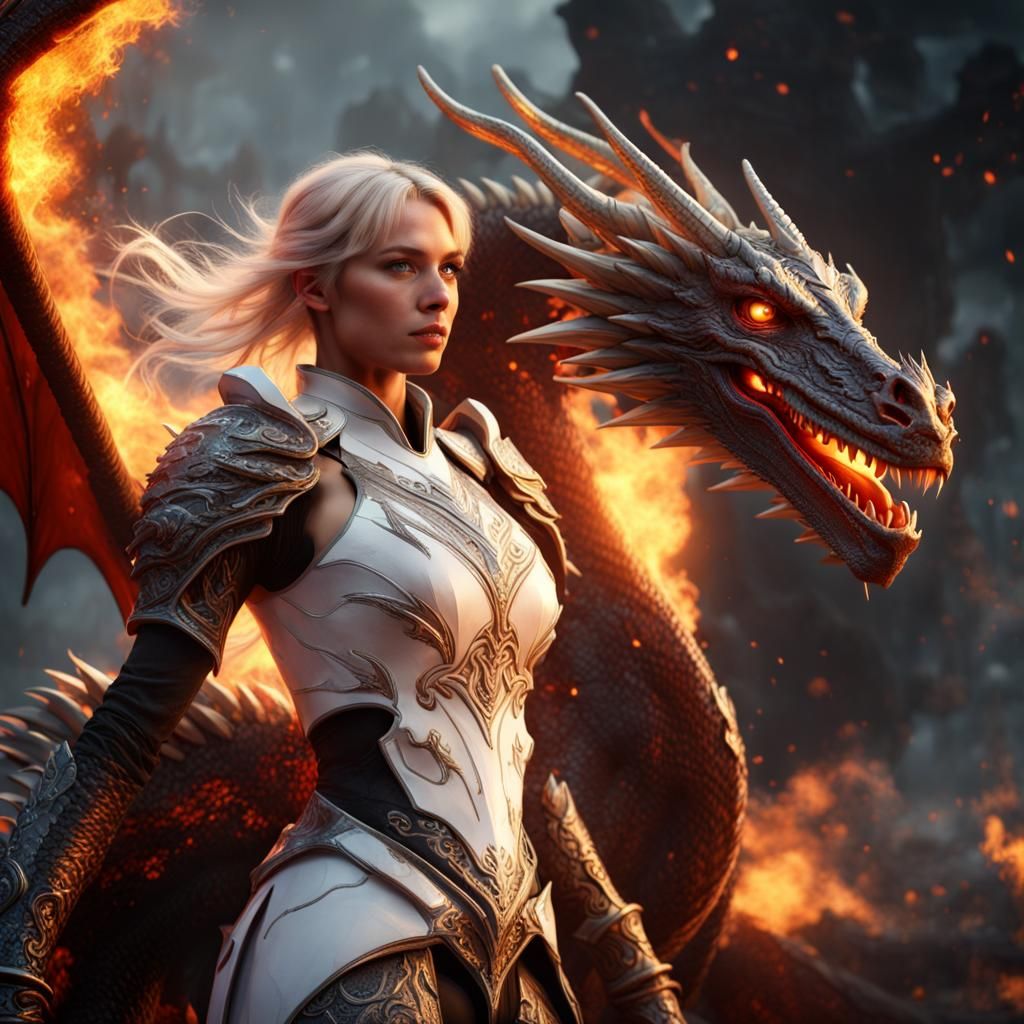 Her pet dragon
