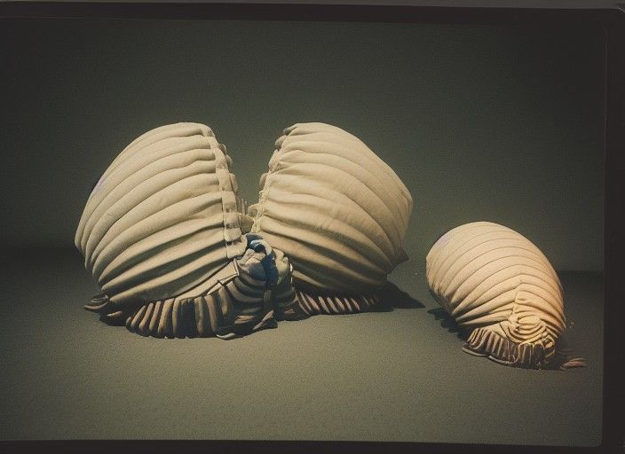 Giant Isopod Blimps in Color Instant Film