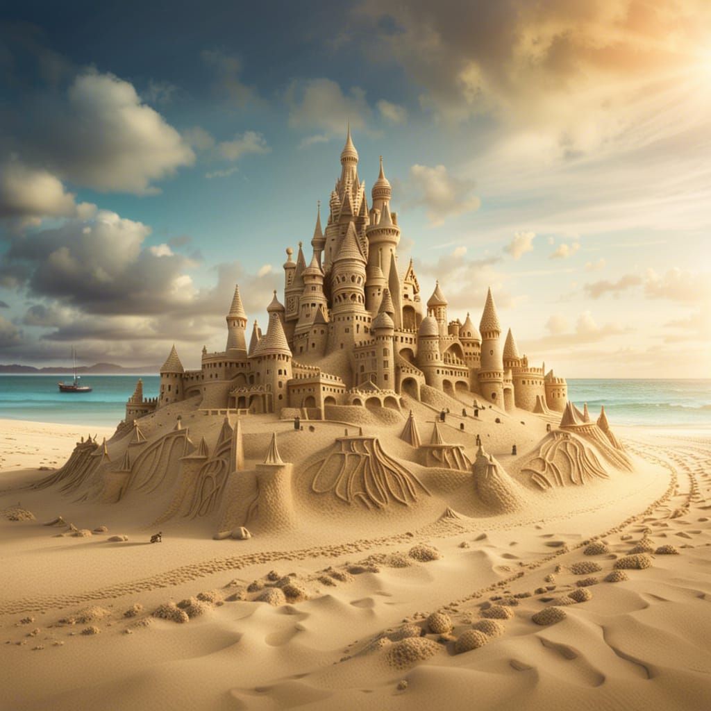 Sandcastle Holidays on Tropical Beach