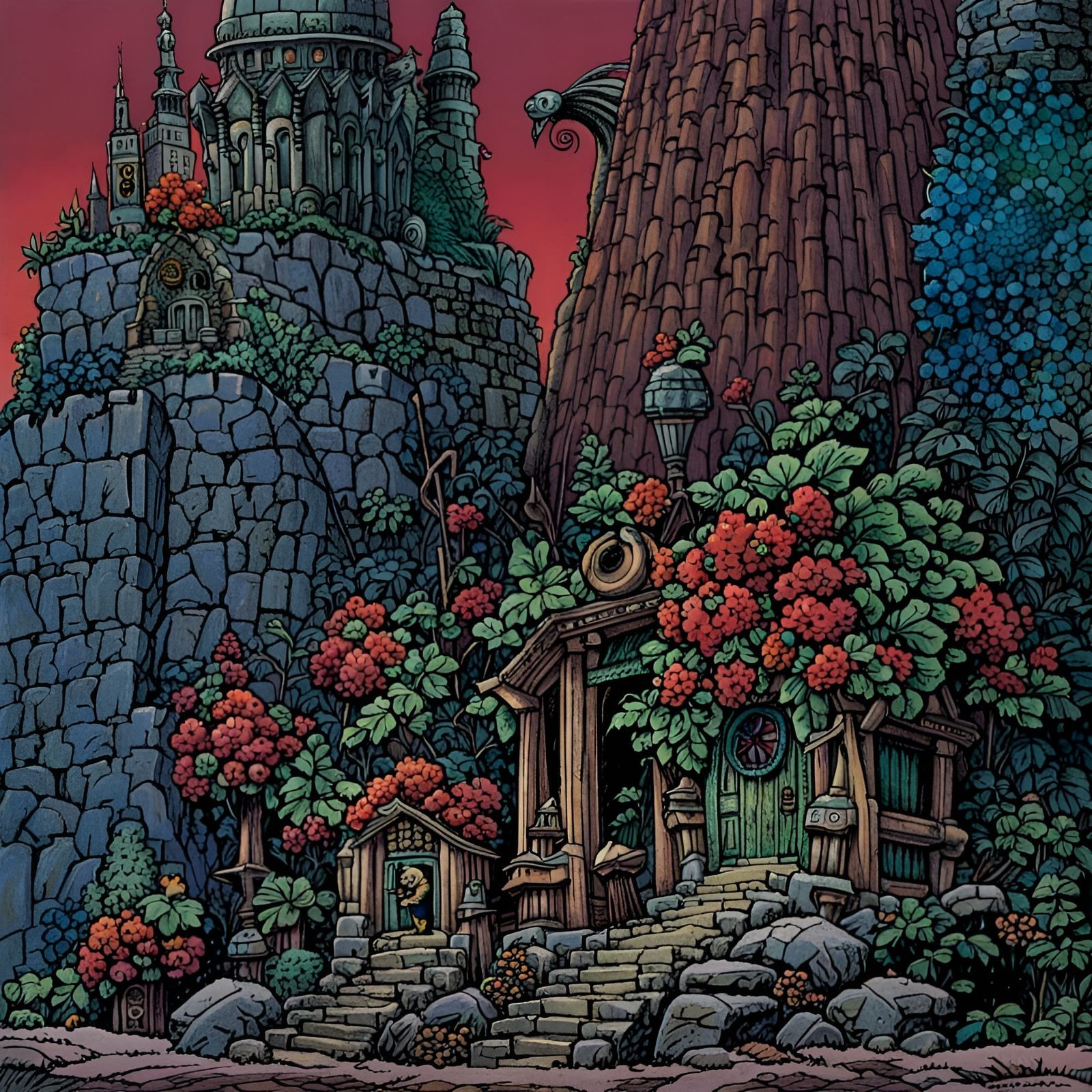 Magic Portal in Comic Book Style