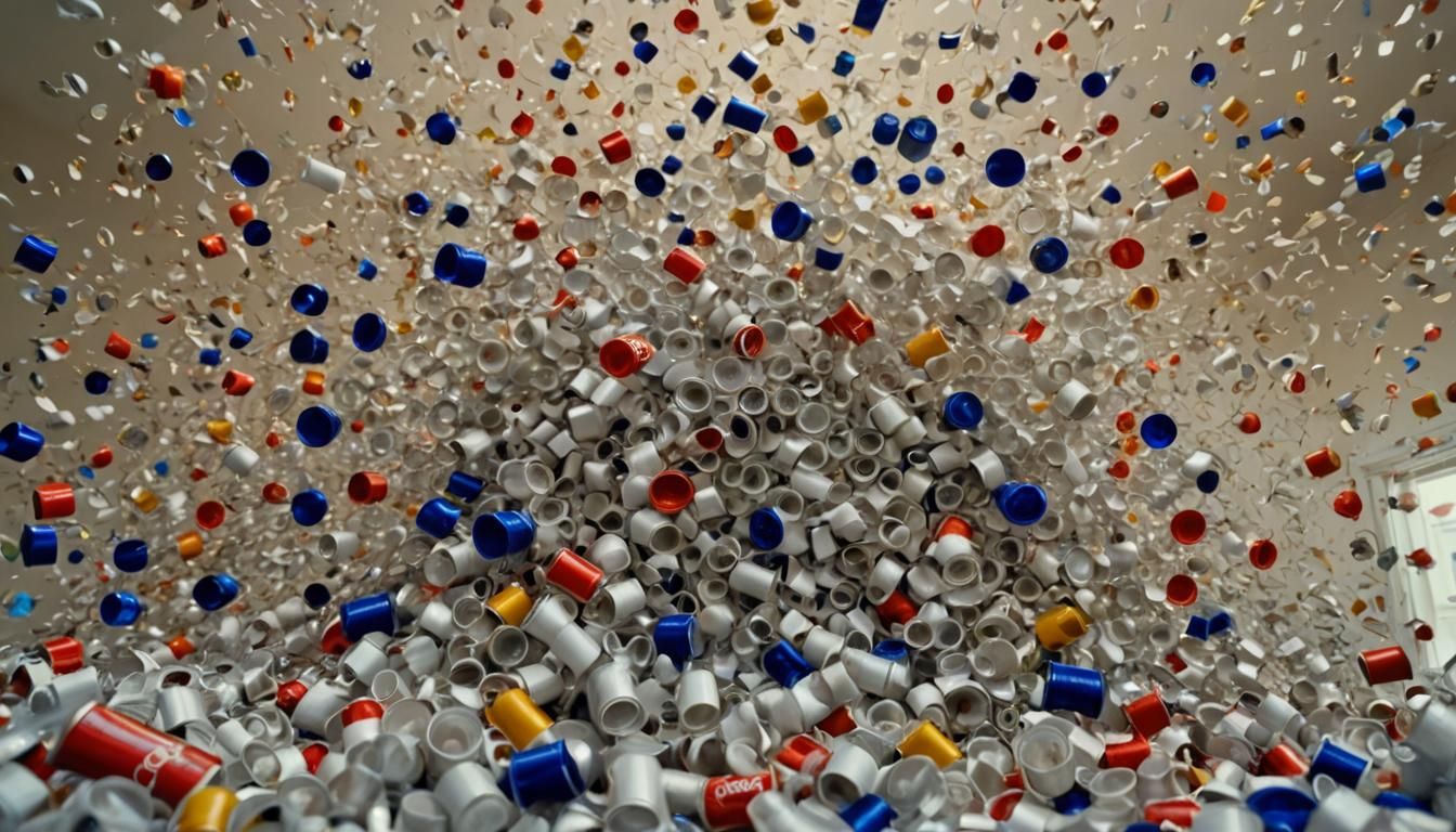 Tornado of Plastic Waste: A Cinematic Still