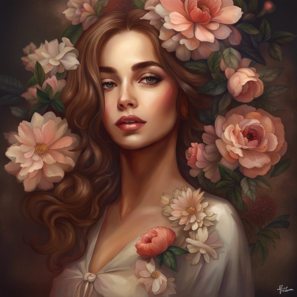 Floral Design Spelling 'I Love You'