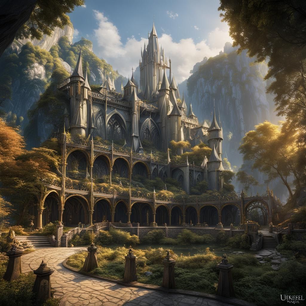 Lord of the Rings Rivendell: Detailed Matte Painting