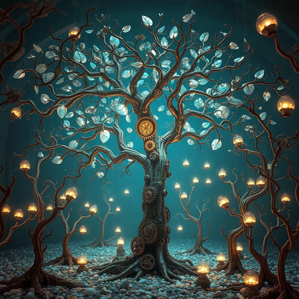 Dreamlike Chamber of Mechanical Trees