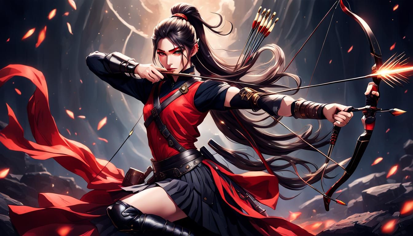 Artemis Arrow Practice: Hyperrealistic Digital Portrait