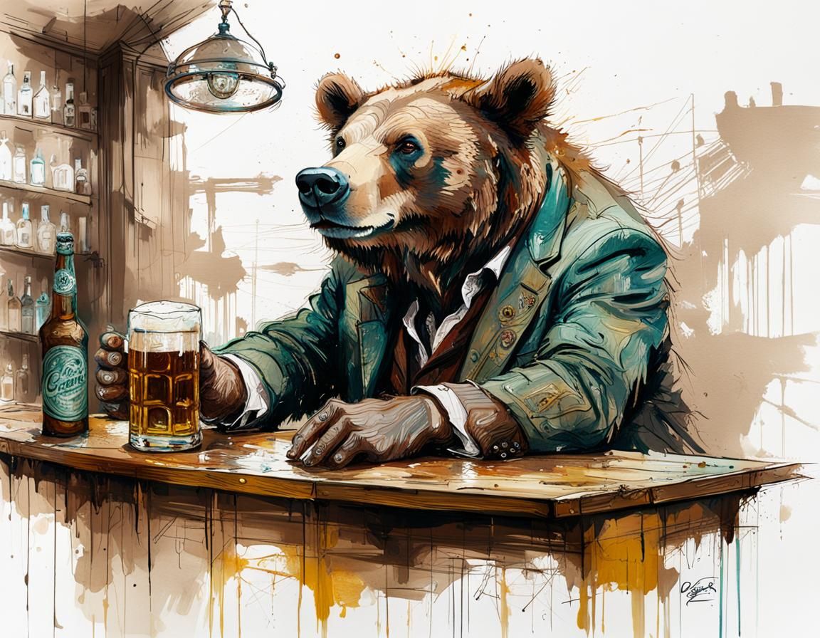 A bear walks into a bar and says to the bartender “I’ll have...