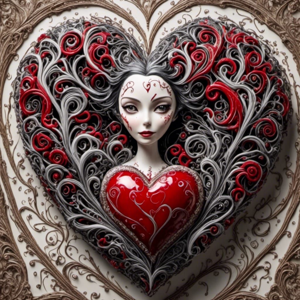Surreal Doll Heart Digital Art