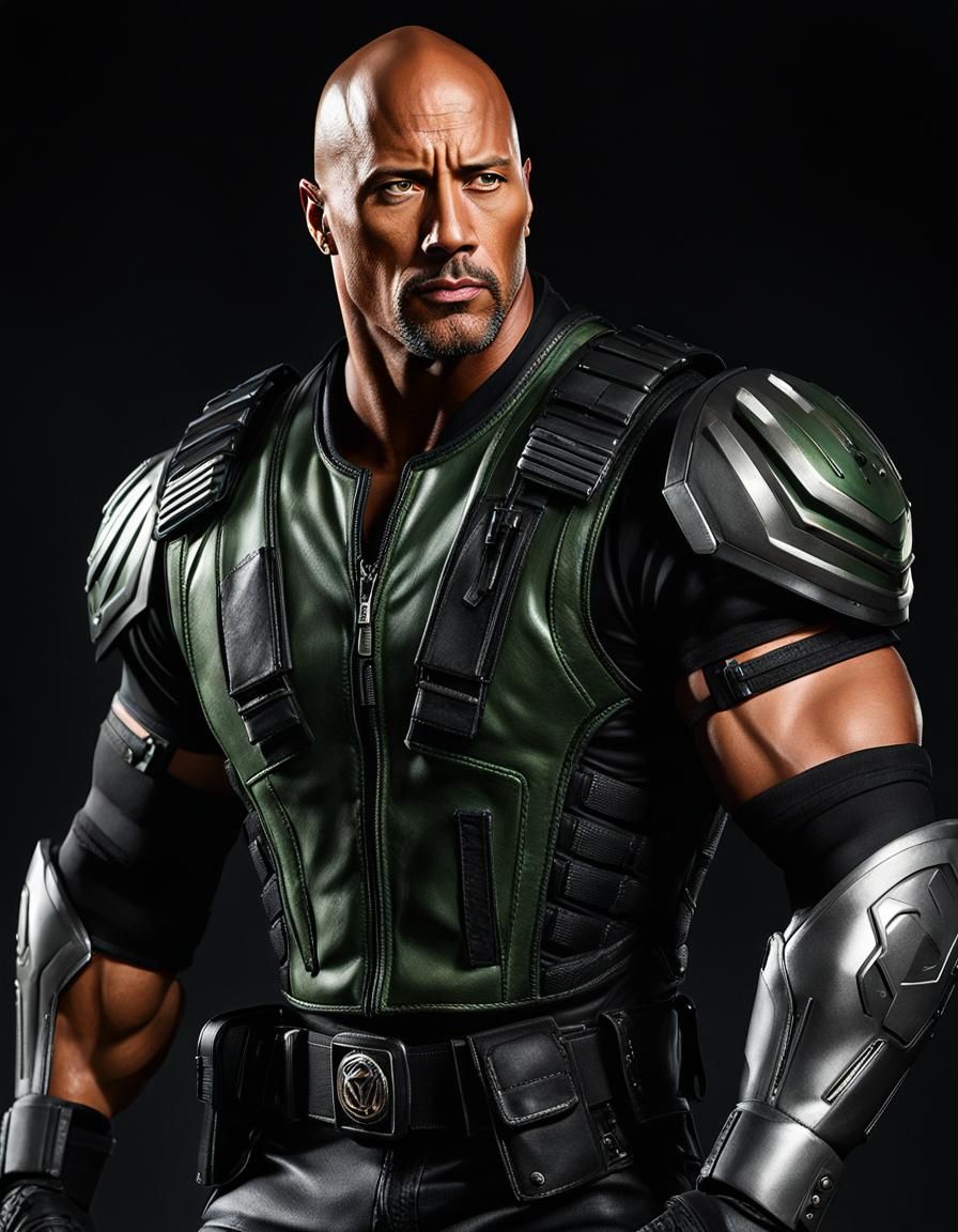 Dwayne Johnson as Jax Briggs: Hyperrealistic Mortal Kombat A...