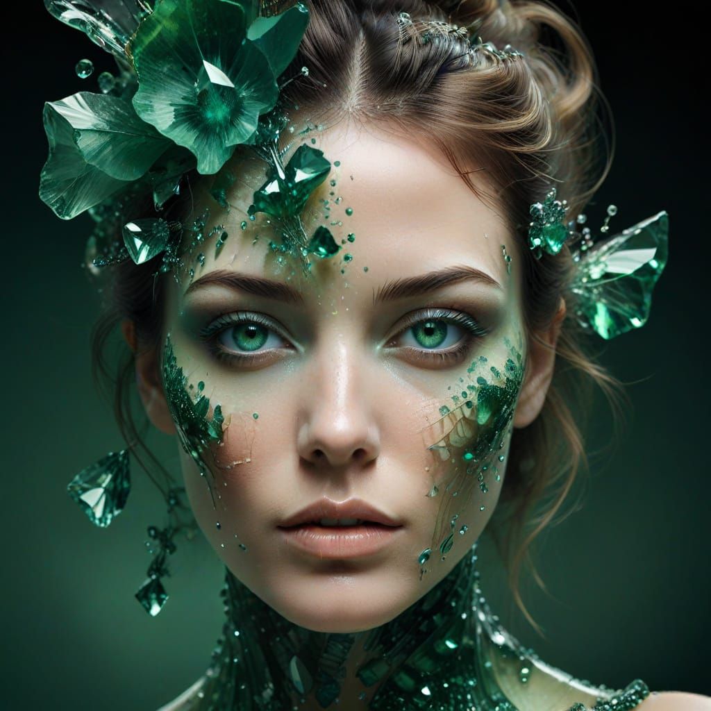 Emerald Goddess Unites Nature and Sensuality in a Photoreali...
