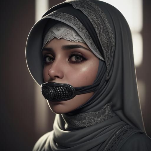 Hyperrealistic Portrait of a Hijabi Woman