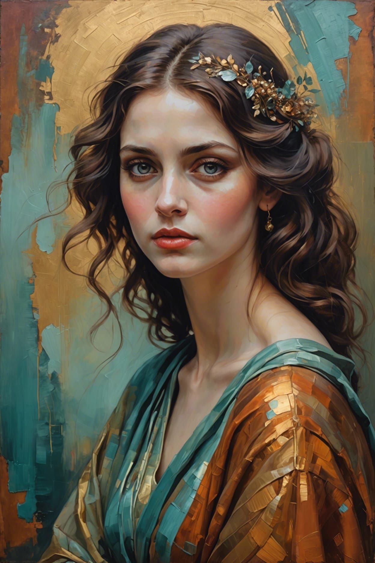 Surreal Liquified Muslin Illusion in Steamnouveau Style