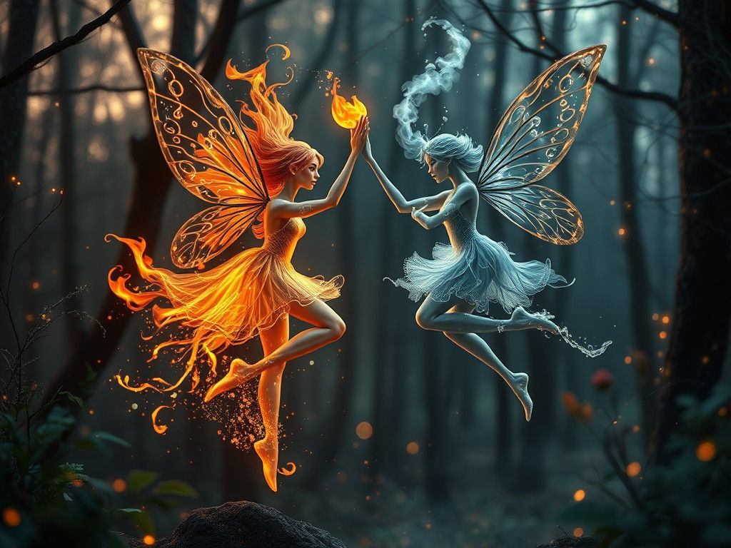 Fairies of Fire and Water Dance at Dusk