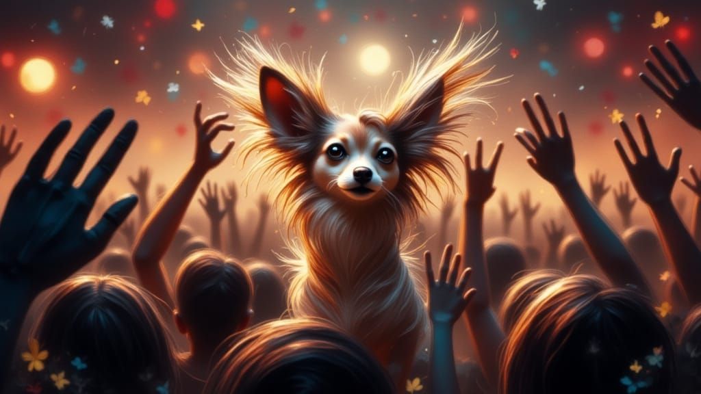 Animated Chihuahua Rocks Out at Heavy Metal Concert