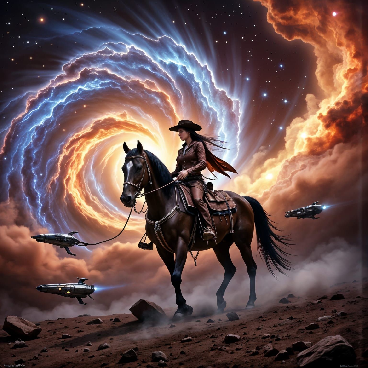 Cosmic Cowgirl Leads Space Expedition