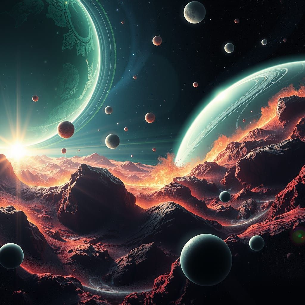 Emerald, Ruby, and Diamond Planets in Biomechanical Cosmos