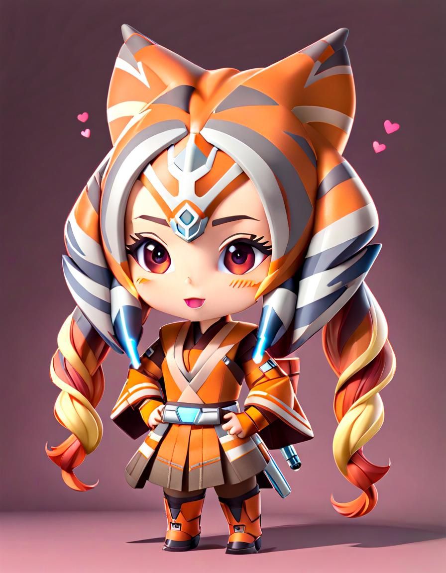 Cute Chibi Style Ahsoka Tano Illustration