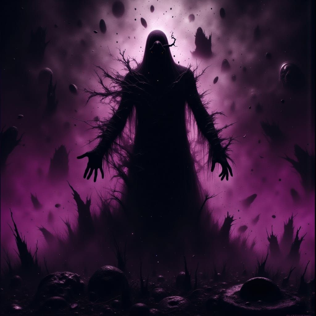 Dark Fantasy Concept Art in Elegant Cyberpunk Style