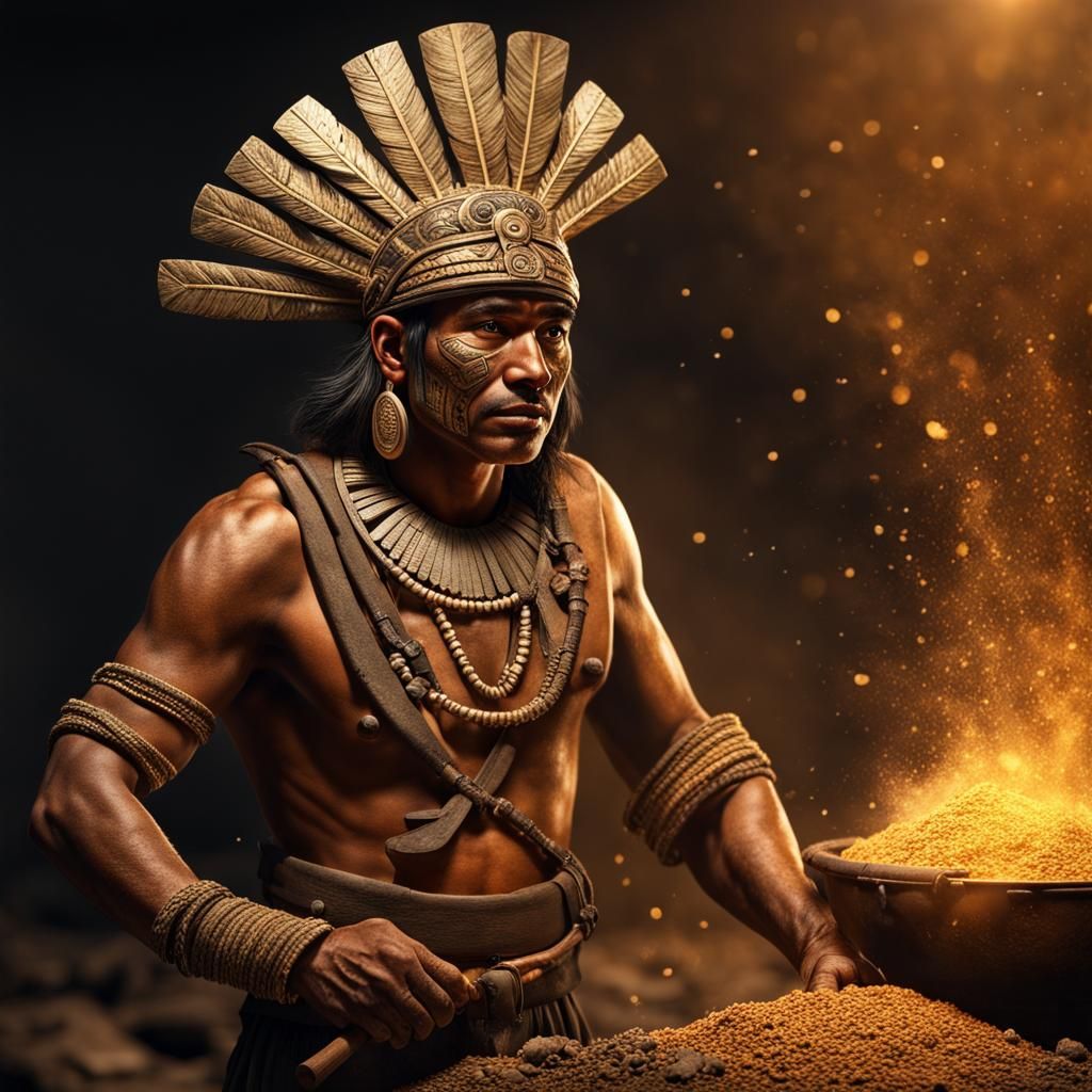 Aztec Miner in the Gunpowder Age