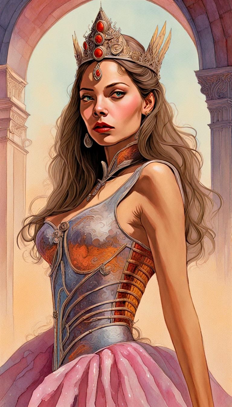 Princess Aura as Grimm's Fairytale Illustration