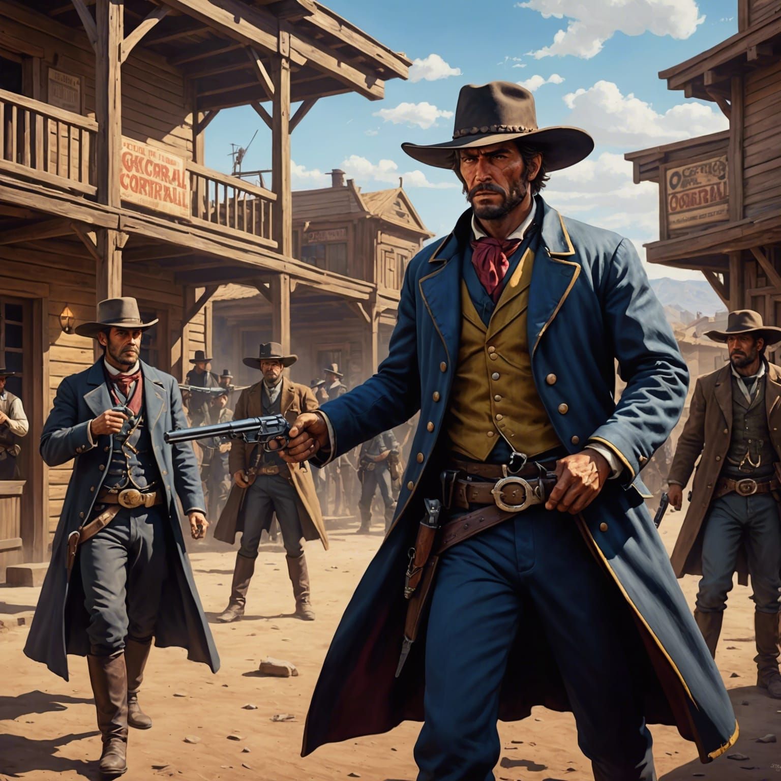 Anime Style Gunfight at the OK Corral