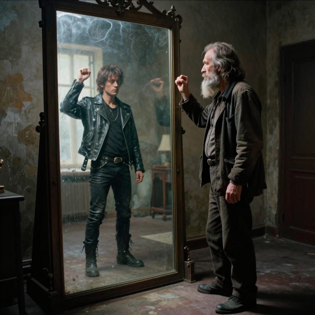 Surreal Portrait of Past and Present Self