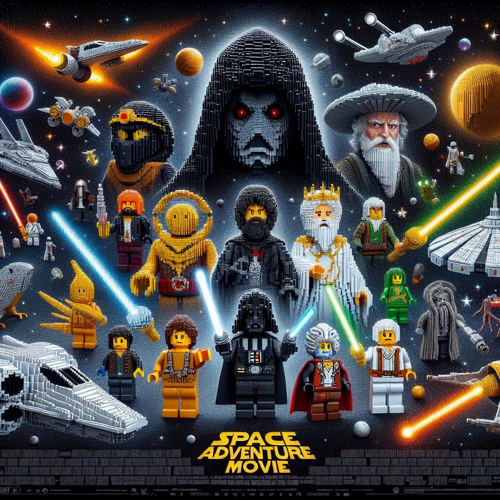 Lego Star Wars Movie Poster: Space Adventure