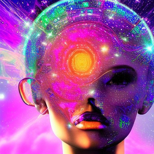 Transcended AI Female Consciousness in Visionary Art