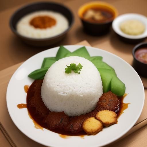 Delicious Singaporean Nasi Lemak: Professional Photo