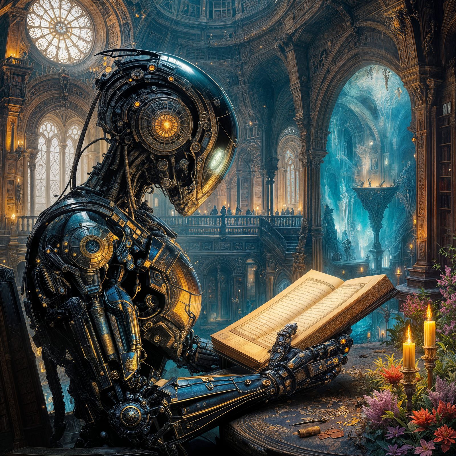 Robot Reading in Alien-Infused Ancient Library