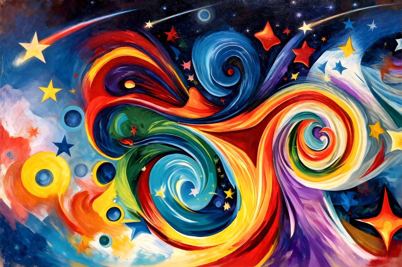 Night Sky Filled with Shooting Stars