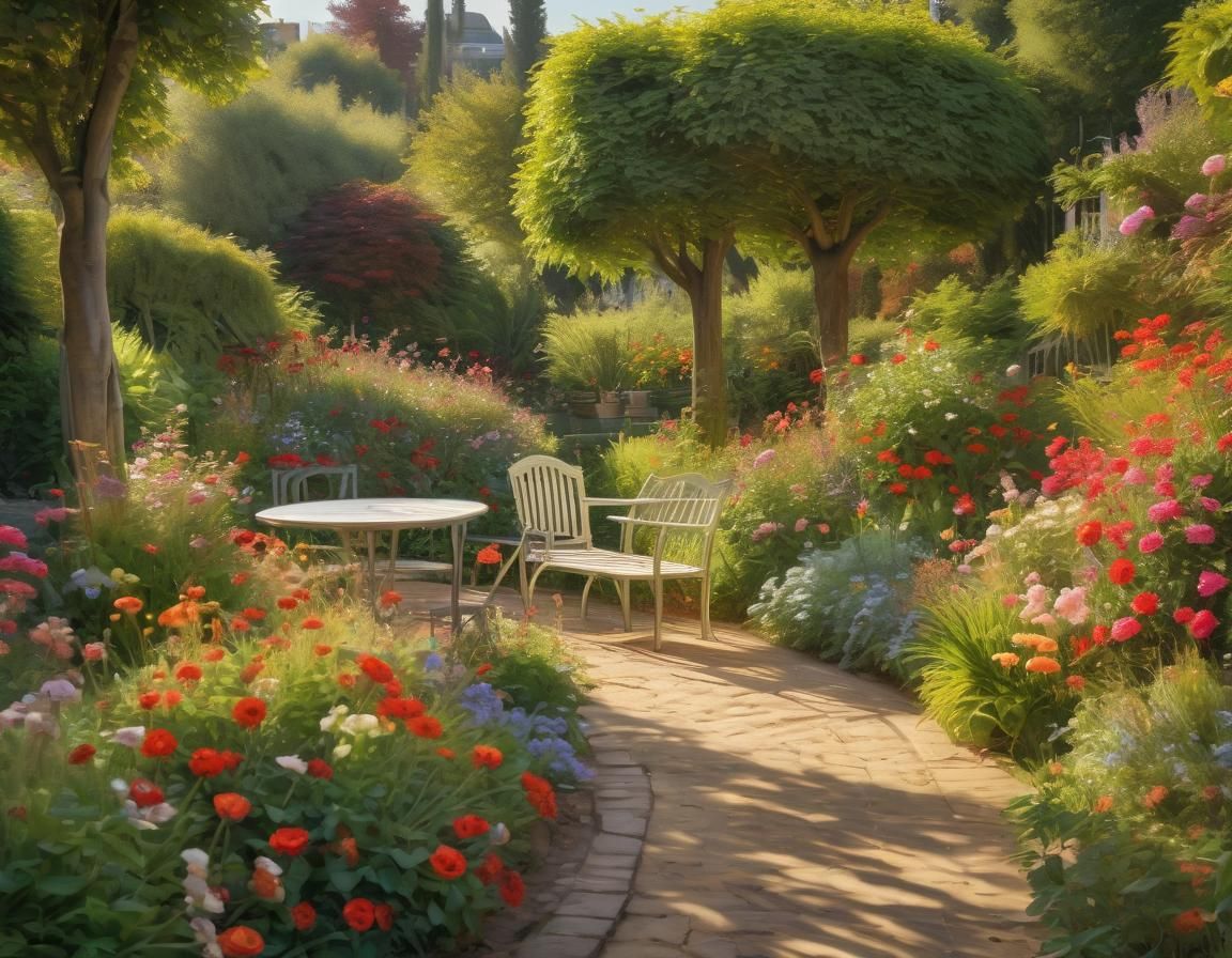 Impressionist Garden at Sainte-Adresse in Morning Light