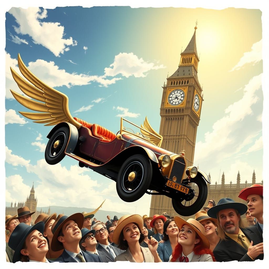 Fantastical Flying Chitty Chitty Bang Bang Over Big Ben