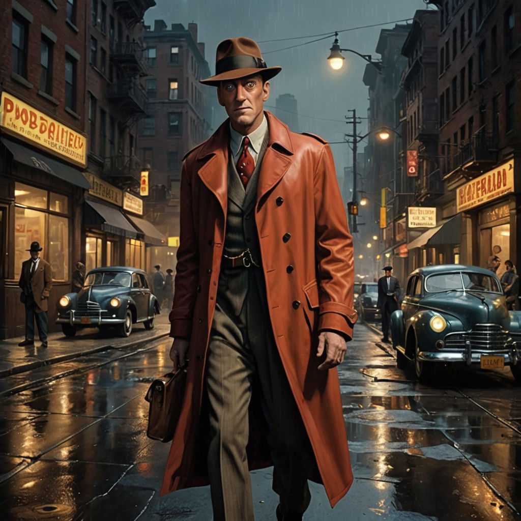 Roger Rabbit and Human Detective: Hyperrealistic Scene