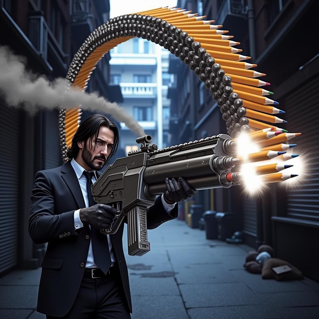 John Wick's 2B Pencil Chaingun