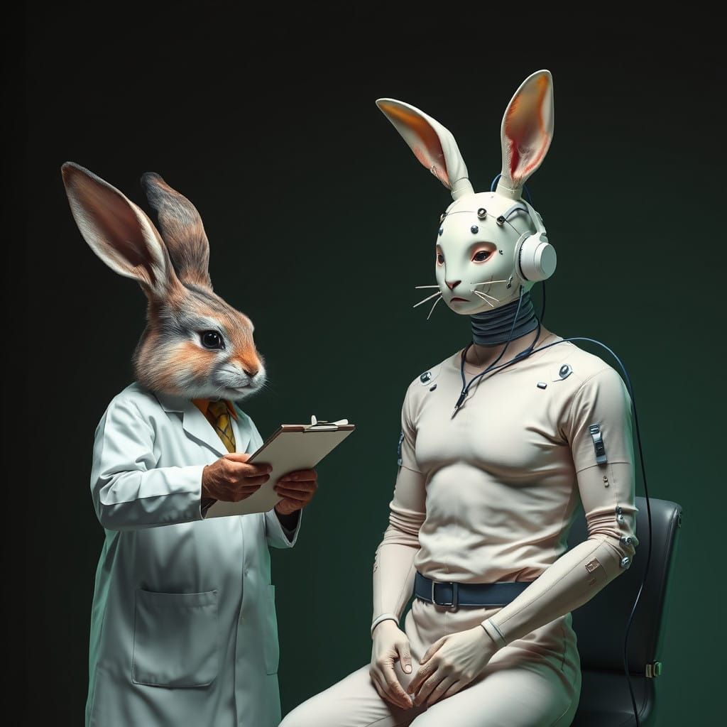 Bunny Scientist Conducts Experiment on Human Test Subject in...