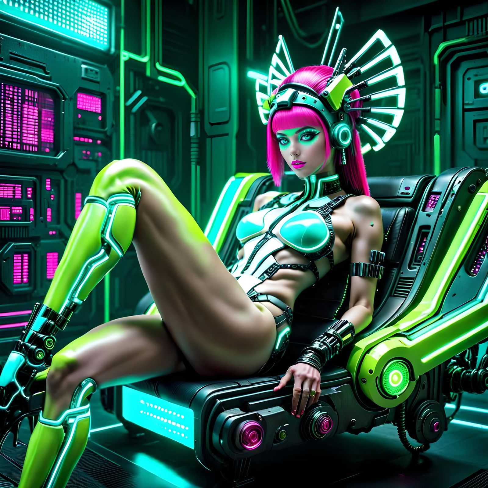 Cyberpunk Mindscape with Binary Code Dream